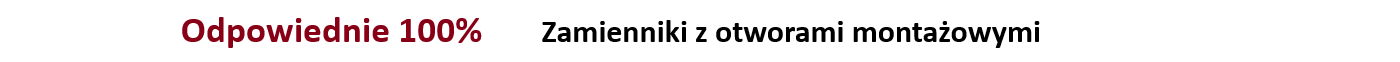 Motoreduktory 100% odpowiednie do montażu Motoreduktory z takimi samymi otworami montażowymi na 100%