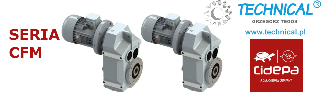 Motoreduktory walcowe CFM Motoreduktor walcowy CFM Cidepa
